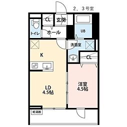 LuLuBonheur 1LDKの間取図画像