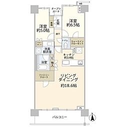 プラウド南浦和神明 2LDKの間取図画像