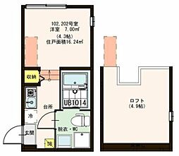 ハーモニーテラス南小岩2 1Kの間取図画像