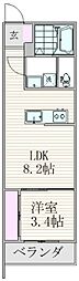 フォーサイト千葉寺 1LDKの間取図画像