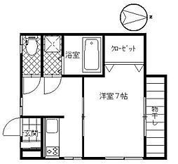 グレイスハイム 1Kの間取図画像