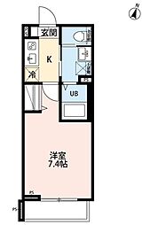 robot home 西大宮VI 1Kの間取図画像