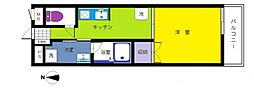 ランドワールド仲町台 1Kの間取図画像