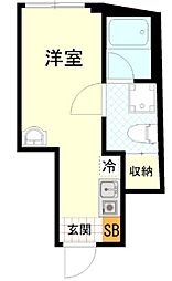 Park View 練馬 1階ワンルームの間取り