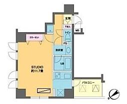 カスタリア北上野 6階ワンルームの間取り