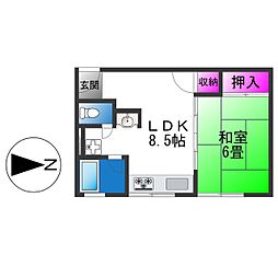 ダイワ高井田ビル 1LDKの間取図画像