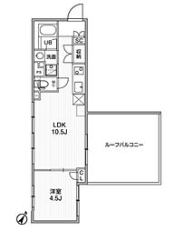 ASTILE幡ヶ谷 4階1LDKの間取り