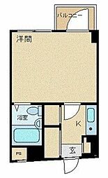JR京葉線 潮見駅 徒歩2分の賃貸マンション 5階1Kの間取り
