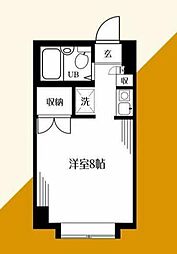 ラ・カセッタ 3階ワンルームの間取り