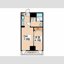 町田市原町田4丁目マンション 1DKの間取図画像