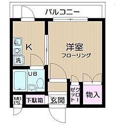 日神パレス田無 1Kの間取図画像