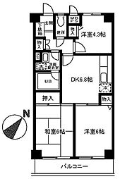 サントゥール白楽 3DKの間取図画像