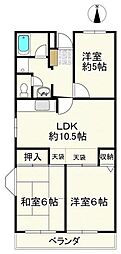 カルミアハイツ 3LDKの間取図画像