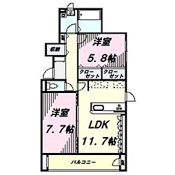 間取図画像 2LDK