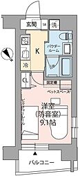 ミュージションウィズ江古田 1Kの間取図画像