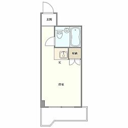 メゾン・ド・ノア天神町 ワンルームの間取図画像