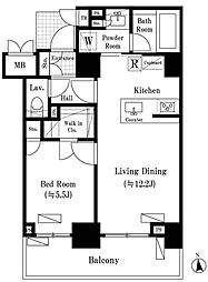 オアーゼ新宿西落合レジデンス 3階1LDKの間取り