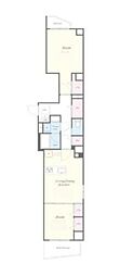 中野区中央2丁目マンション 2LDKの間取図画像