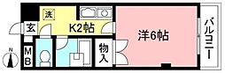 ラベンダー仙川 1Kの間取図画像