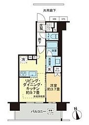 蕨市中央3丁目マンション 1LDKの間取図画像