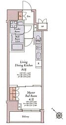 HAYANO Residence 大塚 1LDKの間取図画像