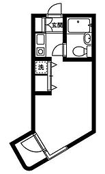 エムディオ三鷹台 ワンルームの間取図画像
