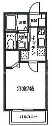 ディアコートさくら 1Kの間取図画像