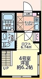 ショコラReze 1階1Kの間取り