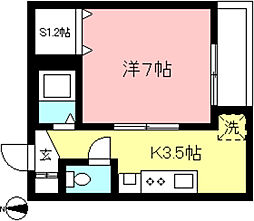 ハイツグリーン 1SKの間取図画像