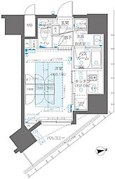 ズーム新宿御苑前 10階1Kの間取り