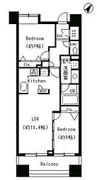 ParkCube日本橋水天宮 2LDKの間取図画像