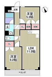 間取図画像 2LDK