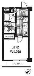 HF銀座レジデンス 6階1Kの間取り