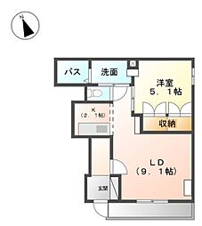 南海線 紀ノ川駅 徒歩11分の賃貸アパート 1階1LDKの間取り