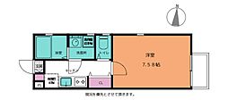 アフェット院内2 1Kの間取図画像