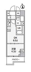 S-RESIDENCE千住大橋broad 1DKの間取図画像
