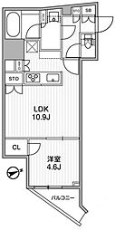 nido蔵前レジデンス 1LDKの間取図画像