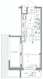 リライア沼袋 1DKの間取図画像