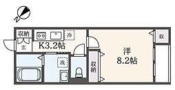 メゾンアゼリア 1Kの間取図画像