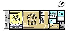 クレストリーズ 1LDKの間取図画像