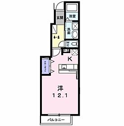 リノコート1 ワンルームの間取図画像