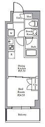 ハーモニーレジデンス高田馬場 1DKの間取図画像
