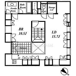 ＳＴＵＤＩＯ御殿山 4階1SLDKの間取り