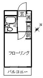 日神パレス西横浜 1Kの間取図画像