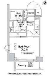 エミネンス高輪台 1Kの間取図画像