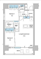 都営三田線 志村坂上駅 徒歩6分の賃貸マンション 3階2LDKの間取り