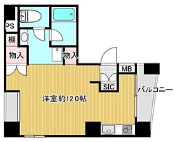 グローブシティ本駒込 5階ワンルームの間取り