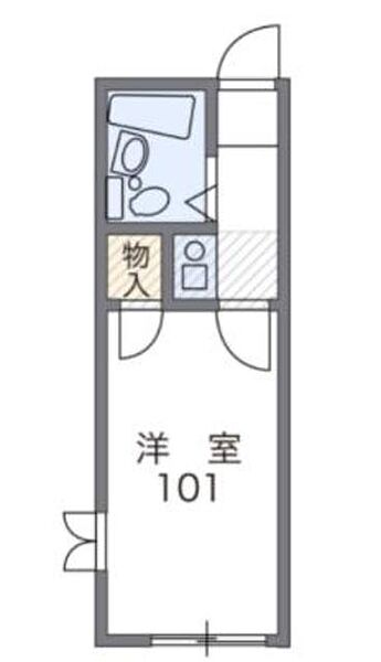 レオパレスフォンテーヌ 106｜神奈川県相模原市中央区高根２丁目(賃貸アパート1K・1階・15.75㎡)の写真 その2