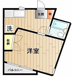 ガーデンスクエア 1Kの間取図画像
