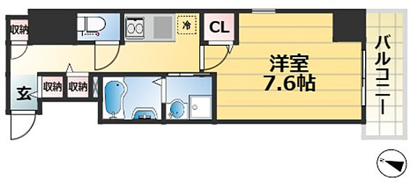 兵庫県神戸市中央区元町通６丁目(賃貸マンション1K・7階・30.30㎡)の写真 その2